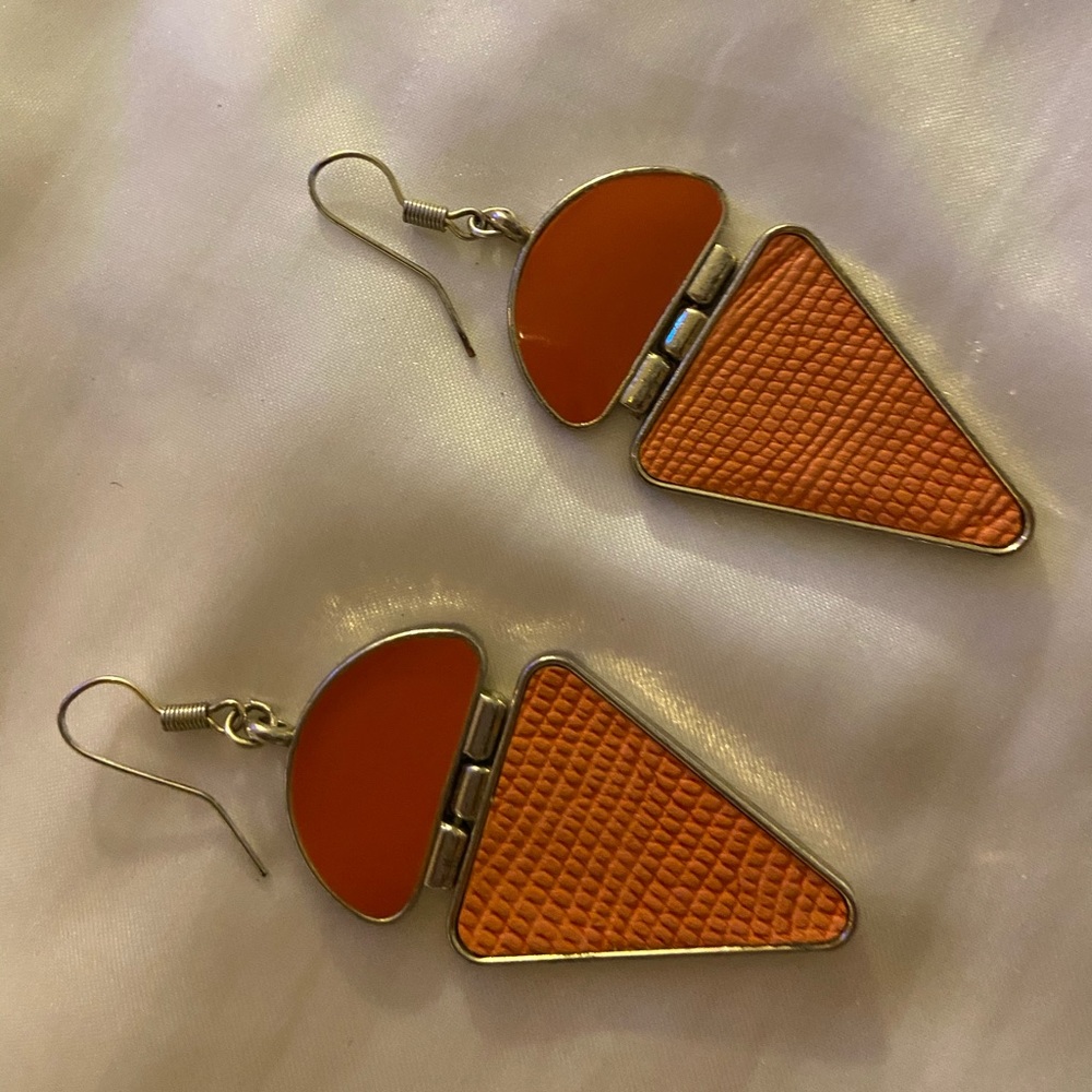 Orange earrings